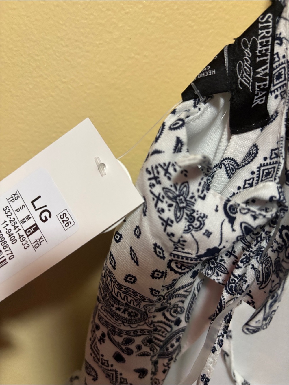 Sleeveless Black & White Paisley Tiered Sundress - Picture 6 of 6